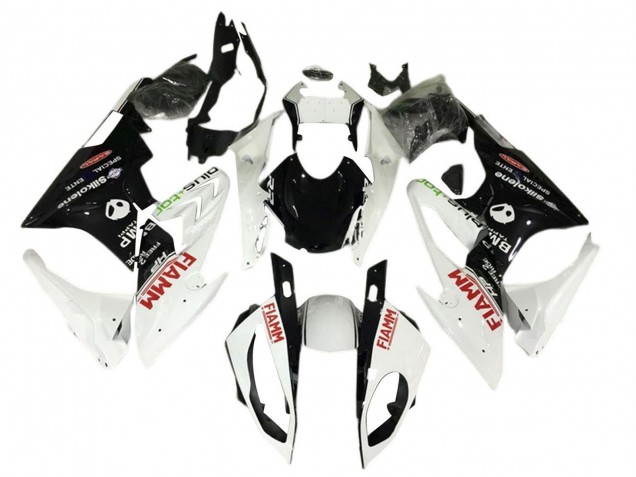 Mejores Carenados Moto BMW S1000RR 2017-2018 - Blanco Negro Fiamm