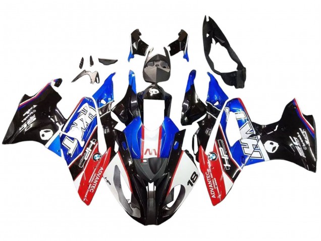 Mejores Carenado Moto BMW S1000RR 2015-2016 - Azul Rojo Negro Brillante