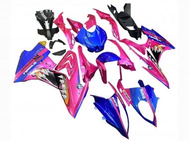 Mejores Carenados Moto BMW S1000RR 2015-2016 - Rosa Azul Tiburón