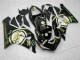 Mejores Carenados Moto Kawasaki ZX6R 2005-2006 - Negro Brillante Blanco Oro Lucky Strike