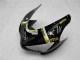 Mejores Carenados Moto Kawasaki ZX6R 2005-2006 - Negro Brillante Blanco Oro Lucky Strike