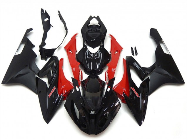 Mejores Carenado Moto BMW S1000RR 2015-2016 - Rojo Negro Brillante Negro Mate