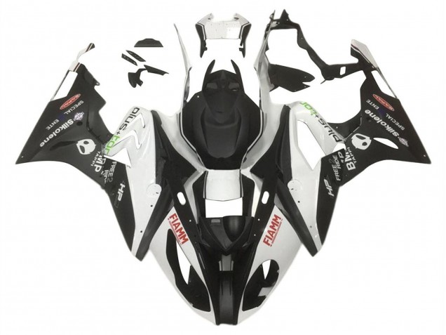 Mejores Carenados Moto BMW S1000RR 2015-2016 - Blanco Negro Mate HP Fiamm