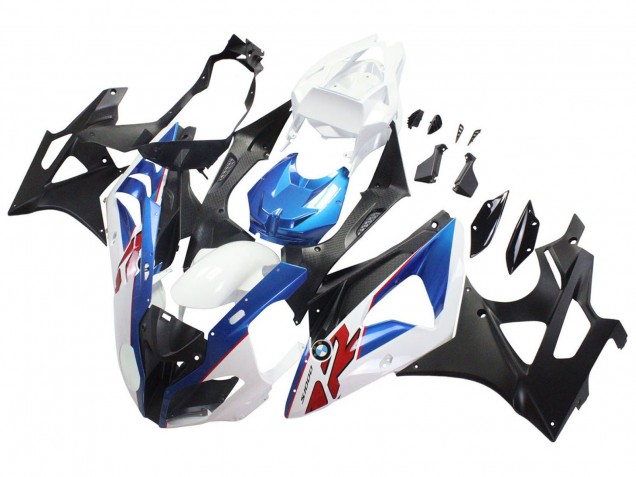 Mejores Carenados Moto BMW S1000RR 2009-2014 - Blanco Azul Negro Mate