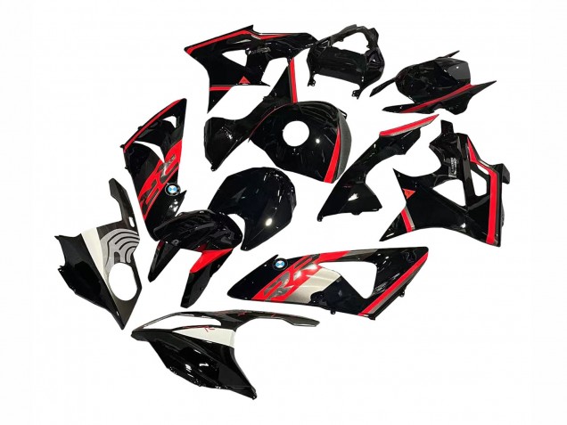 Mejores Carenado Moto BMW S1000RR 2009-2014 - Rojo Negro Brillante