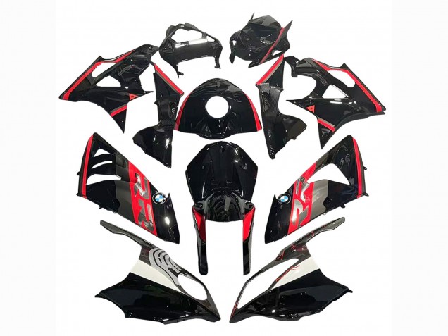 Mejores Carenado Moto BMW S1000RR 2009-2014 - Rojo Negro Brillante