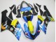 Mejores Carenados Moto Kawasaki ZX6R 2005-2006 - Azul Amarillo Negro Tiburón