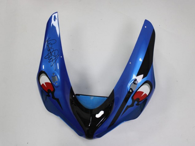 Mejores Carenados Moto Kawasaki ZX6R 2005-2006 - Azul Amarillo Negro Tiburón