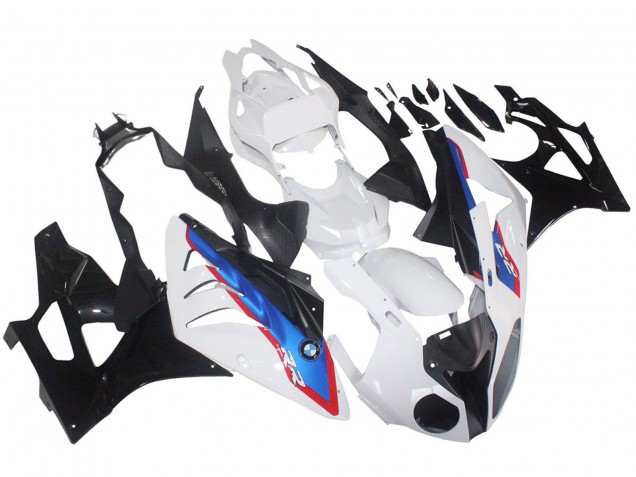 Mejores Carenados Moto BMW S1000RR 2009-2014 - Blanco Rojo Azul Negro Brillante HP Becker Carbon