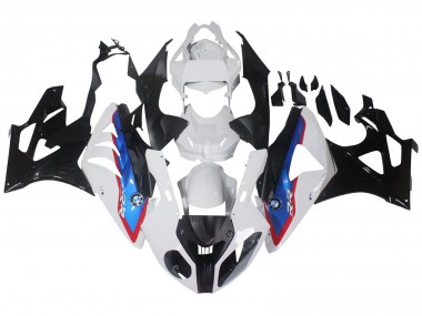 Mejores Carenados Moto BMW S1000RR 2009-2014 - Blanco Rojo Azul Negro Brillante HP Becker Carbon