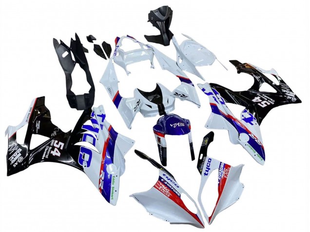 Mejores Carenados Moto BMW S1000RR 2009-2014 - Blanco Rojo Azul Negro Tyco
