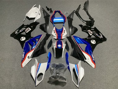 Mejores Plásticos Moto ABS BMW S1000RR 2009-2014 - Blanco Rojo Azul Negro Brillante