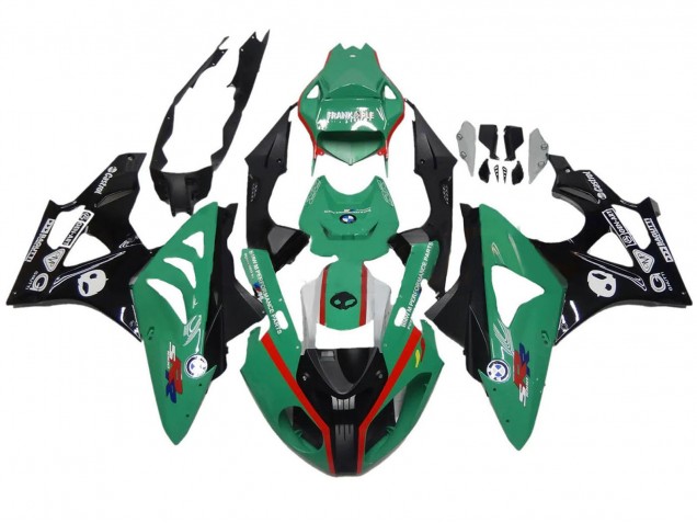 Mejores Carenados Moto BMW S1000RR 2009-2014 - Verde Rojo Negro