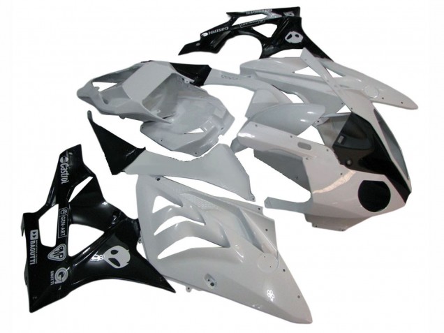 Mejores Carenados Moto BMW S1000RR 2009-2014 - Blanco Negro Brillante