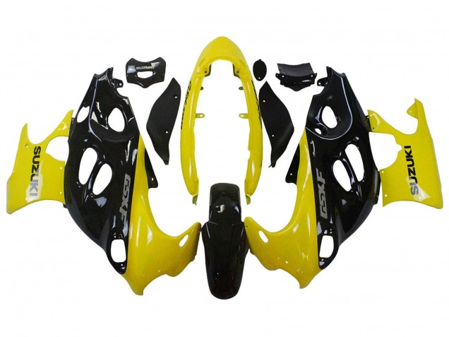 Mejores Carenados Moto Suzuki GSX600F/GSX750F 2004-2006 - Negro Brillante Amarillo
