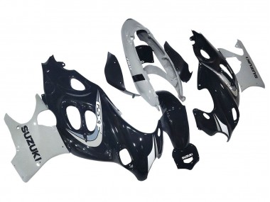 Mejores Carenado Moto Suzuki GSX600F/GSX750F 2004-2006 - Negro Brillante Gris