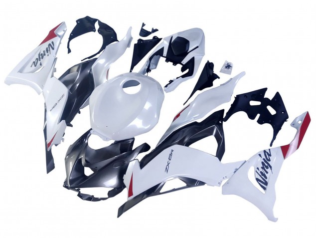 Mejores Carenados Moto Kawasaki ZX6R 2023-2025 - Blanco Perla Negro Rojo