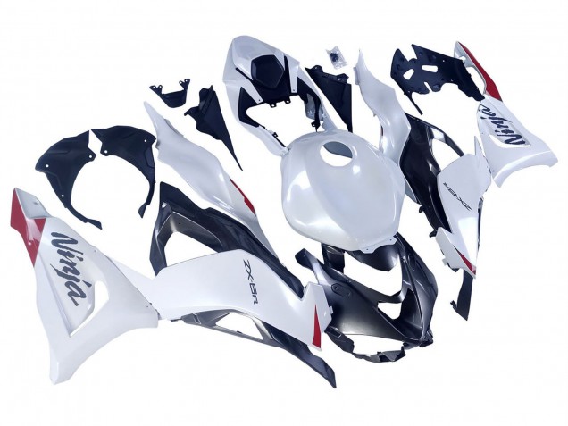 Mejores Carenados Moto Kawasaki ZX6R 2023-2025 - Blanco Perla Negro Rojo