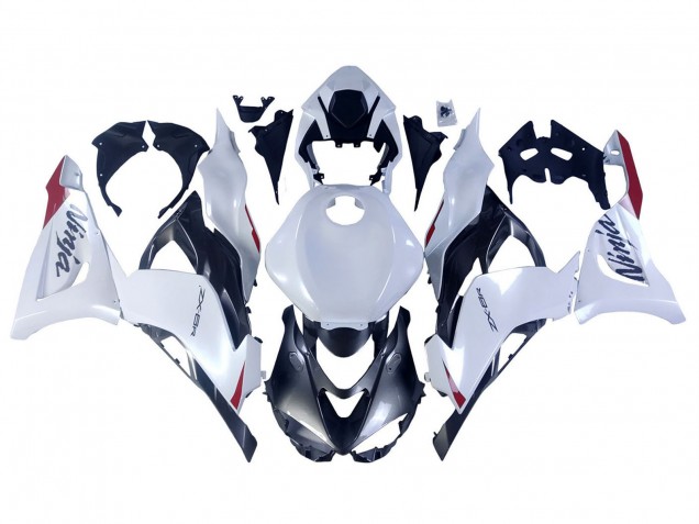 Mejores Carenados Moto Kawasaki ZX6R 2023-2025 - Blanco Perla Negro Rojo