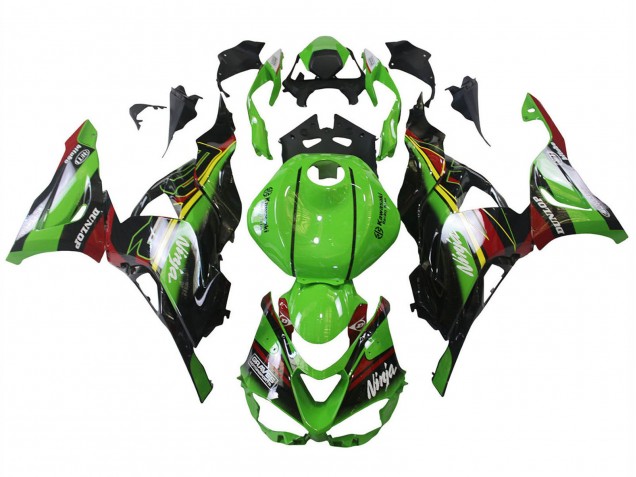 Mejores Carenados Moto Kawasaki ZX6R 2023-2025 - Verde Negro Rojo Amarillo Dunlop
