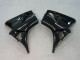Mejores Carenados Moto Honda CBR600RR 2003-2004 - Negro Brillante Rojo Calcomanías