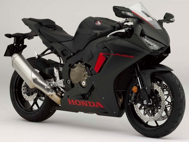 Mejores Carenados Moto Honda CBR1000RR 2017-2023 - Negro Mate Rojo Logo