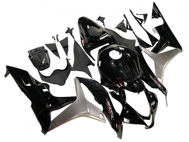 Mejores Kits Carenado Moto Honda CBR600RR 2007-2008 - Plata Negro Brillante