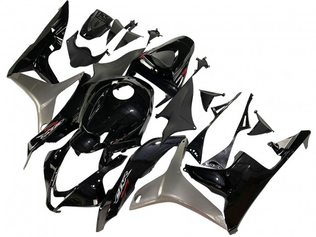 Mejores Kits Carenado Moto Honda CBR600RR 2007-2008 - Plata Negro Brillante