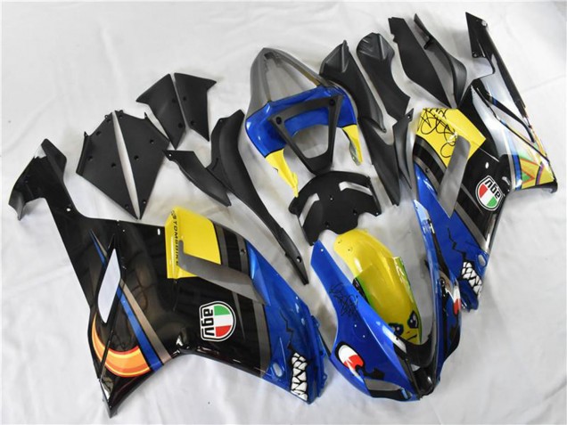 Mejores Carenados Moto Kawasaki ZX6R 2007-2008 - Azul Tiburón