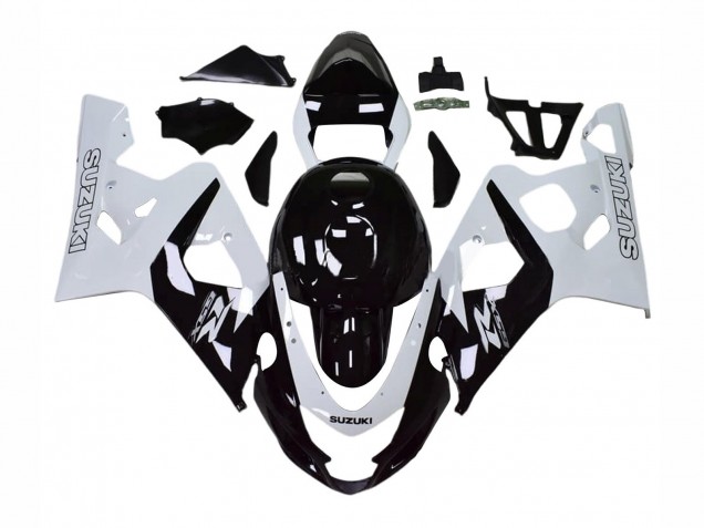 Mejores Carenados Moto Suzuki GSXR 600 / GSXR 750 2004-2005 - Blanco Negro
