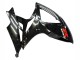 Mejores Carenados Moto Suzuki GSXR 600 / GSXR 750 2006-2007 - Negro Brillante Plata Rojo
