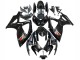 Mejores Carenados Moto Suzuki GSXR 600 / GSXR 750 2006-2007 - Negro Brillante Plata Rojo