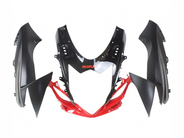 Mejores Carenados Moto Suzuki GSXR 600 / GSXR 750 2011-2024 - Negro Gris Rojo Línea