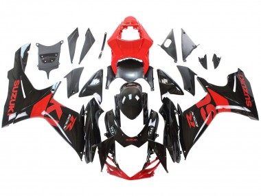 Mejores Kits Carenado Moto Suzuki GSXR 600 / GSXR 750 2011-2024 - Rojo Negro Brillante