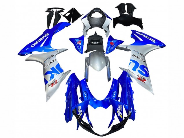 Mejores Carenados Moto Suzuki GSXR 600 / GSXR 750 2011-2024 - Azul Plata Ecstar