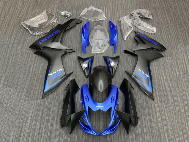 Mejores Kits Carenado Moto Suzuki GSXR 600 / GSXR 750 2011-2024 - Azul Negro Mate