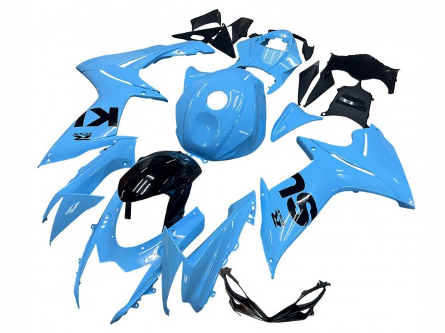 Mejores Carenados Moto Suzuki GSXR 600 / GSXR 750 2011-2024 - Azul Claro Negro