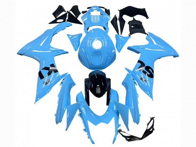 Mejores Carenados Moto Suzuki GSXR 600 / GSXR 750 2011-2024 - Azul Claro Negro