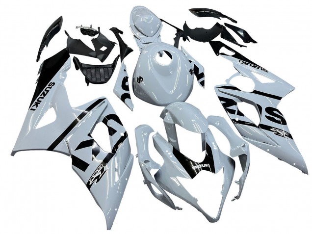 Mejores Carenados Moto Suzuki GSXR 1000 2005-2006 - Blanco Negro
