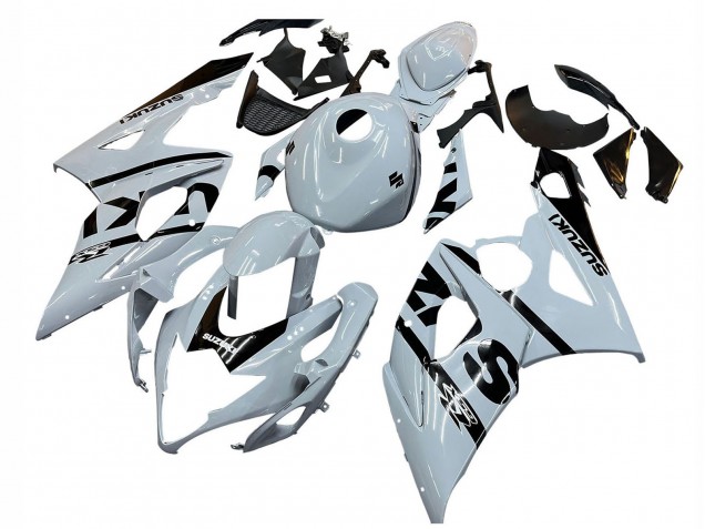 Mejores Carenados Moto Suzuki GSXR 1000 2005-2006 - Blanco Negro