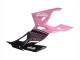 Mejores Carenados Moto Kawasaki Ninja 400 2018-2024 - Rosa Negro Mate Honeycomb