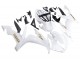 Mejores Carenados Moto Yamaha YZF 1000 R1 2004-2006 - Blanco Oro Calcomanías