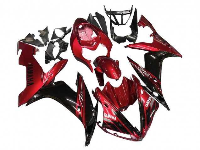 Mejores Carenados Moto Yamaha YZF 1000 R1 2004-2006 - Rojo Negro Brillante