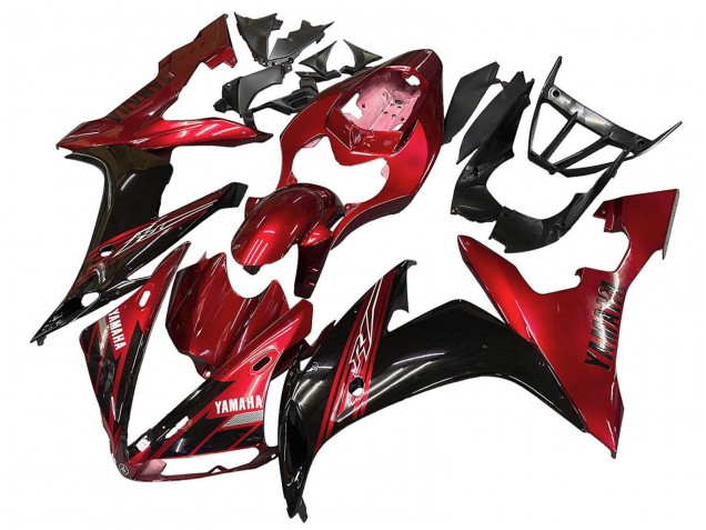 Mejores Carenados Moto Yamaha YZF 1000 R1 2004-2006 - Rojo Negro Brillante