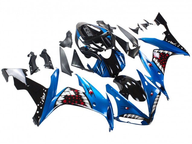Mejores Carenados Moto Yamaha YZF 1000 R1 2004-2006 - Azul Negro Rojo Blanco Tiburón