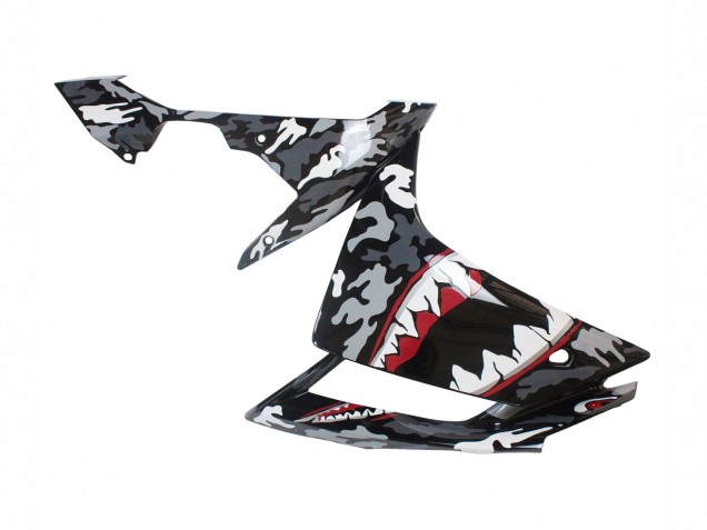 Mejores Carenados Moto Yamaha YZF 1000 R1 2007-2008 - Gris Blanco Camouflage Tiburón
