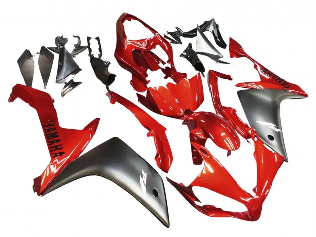 Mejores Carenado Moto Yamaha YZF 1000 R1 2007-2008 - Rojo Negro Mate