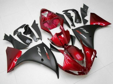 Mejores Carenados Moto Yamaha YZF 1000 R1 2009-2011 - Rojo Negro Mate