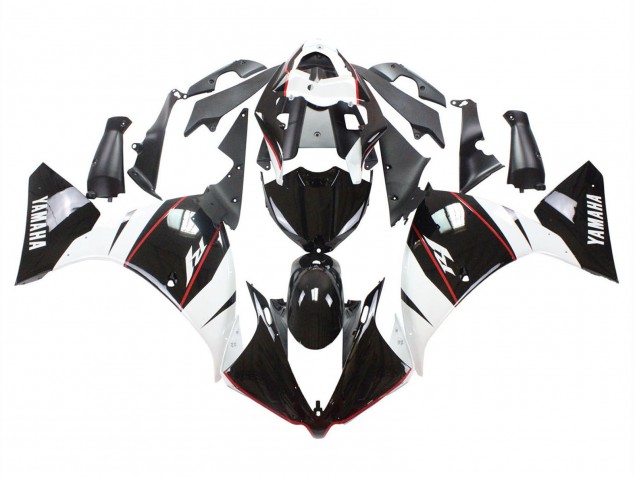 Mejores Carenado Moto Yamaha YZF 1000 R1 2012-2014 - Blanco Rojo Negro Brillante
