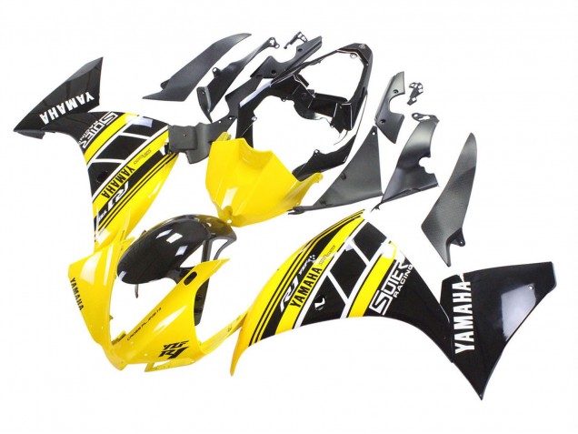 Mejores Carenados Moto Yamaha YZF 1000 R1 2012-2014 - Amarillo Blanco Negro